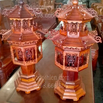 đèn thờ gỗ hương