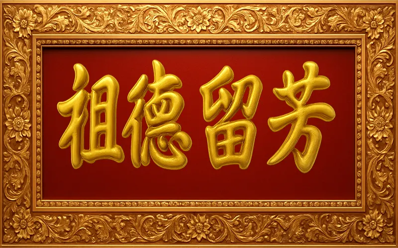 hoành phi Tổ Đức Lưu Phương