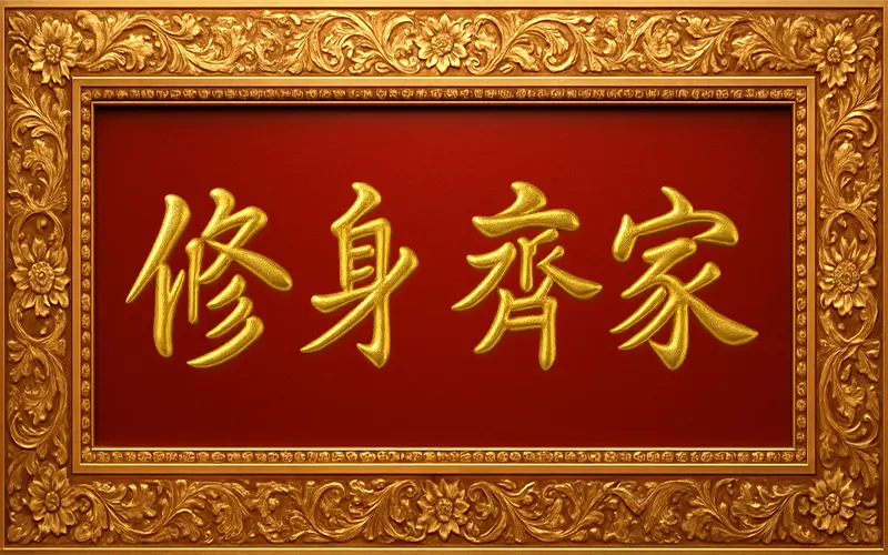 Hoành phi Tu Thân Tề Gia