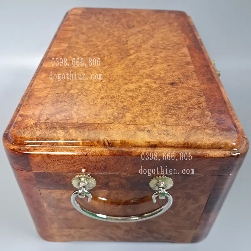Hộp đựng đồ trang điểm gỗ nu giáng hương,