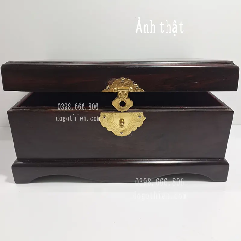 Hộp Đựng Đồ Trang Sức Chân Quỳ Gỗ Trắc Đỏ Đen Cao Cấp Hộp Đựng Đồ Trang Sức