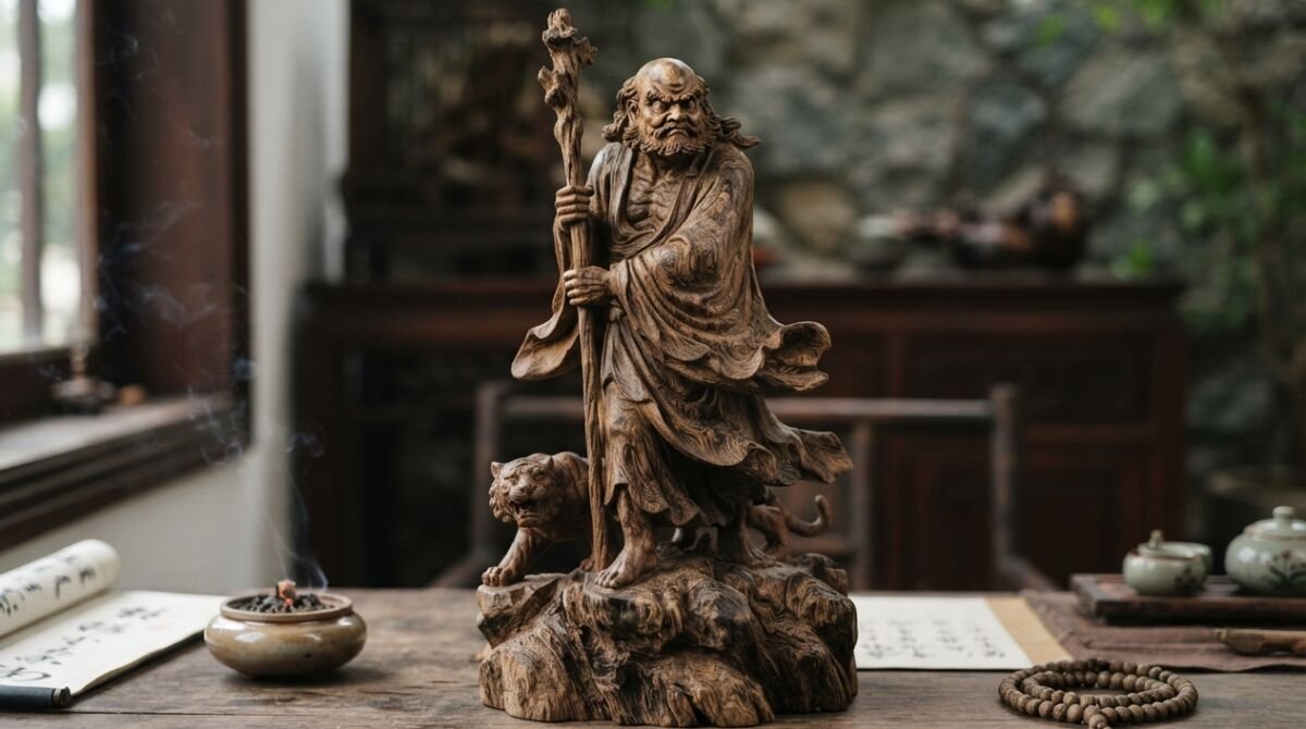 ý nghĩa tượng gỗ Đạt Ma - chi tiết minh họa