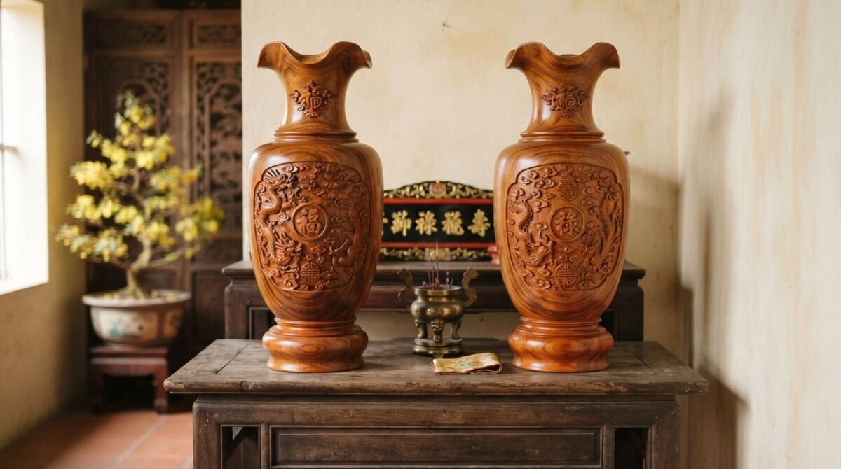 lộc bình gỗ phong thủy
